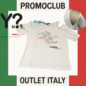 Дамски топ Y Not?, бял, размер S, 100% памук, Италия